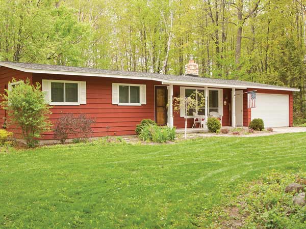 Falun House, a private, ranch-style home with three bedrooms and two full baths