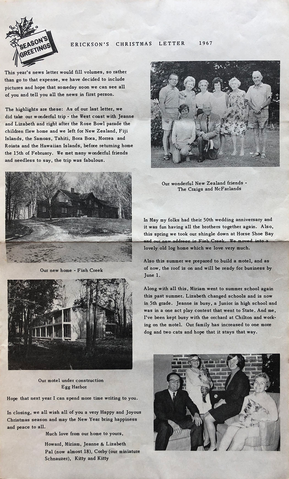 Vintage Newsletter describing Shallows Resort activities