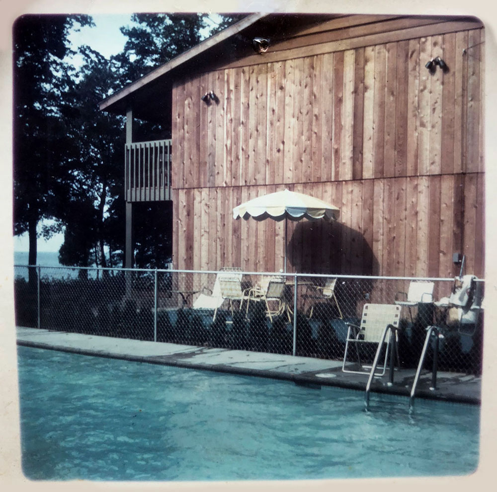 Vintage photo of the pool area