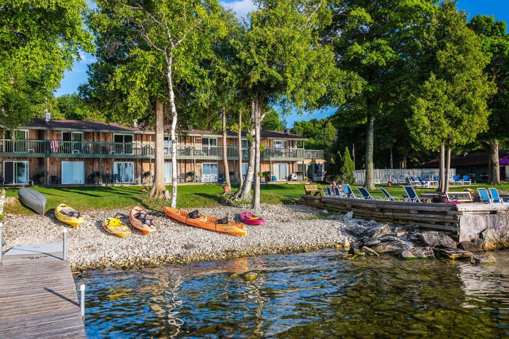 The Shallow Resort by the water.