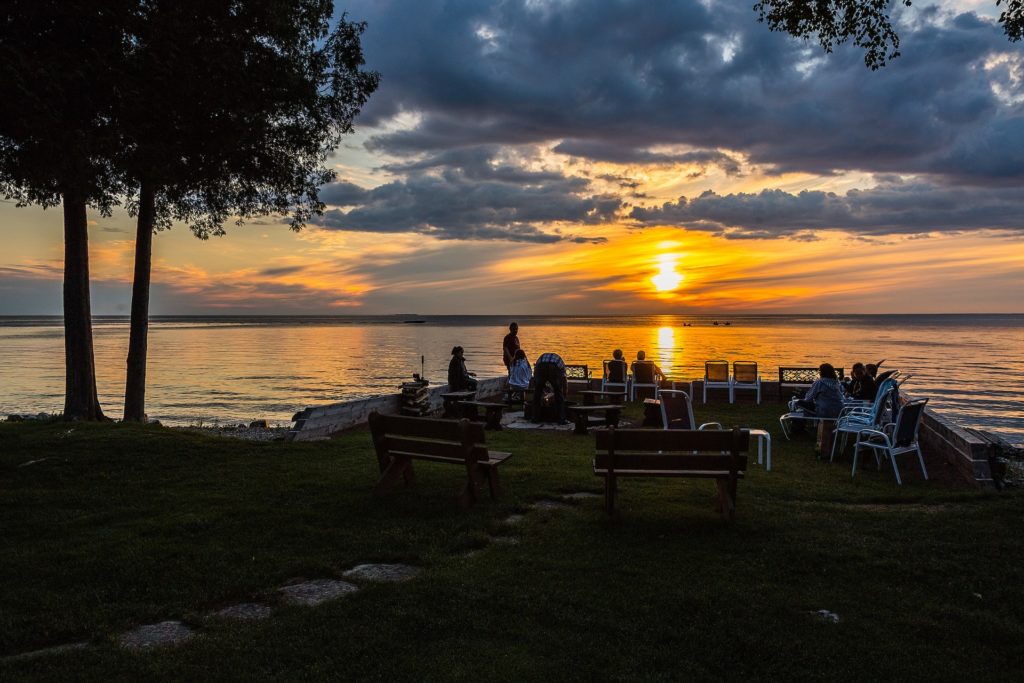 Hanging out by the sunset at Shallows Resort.